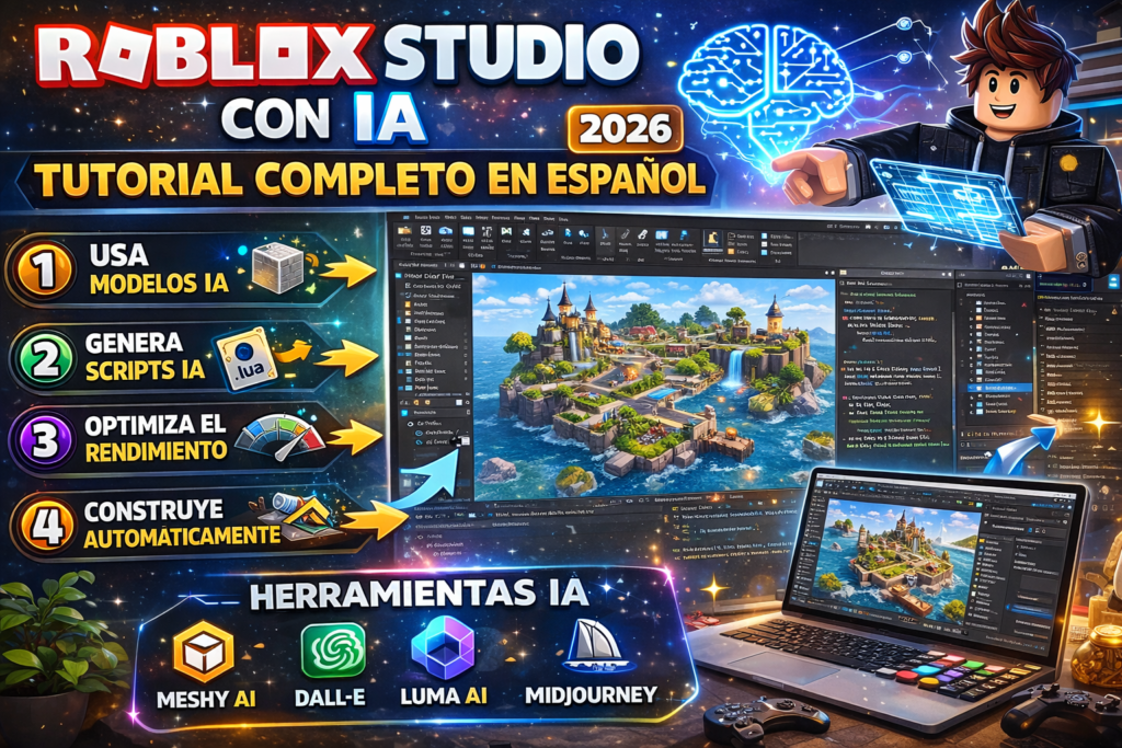 Roblox Studio Con IA Tutorial En Espa Ol 2026 ChatGPT Image 14 Mar 2026 15 23 02 1024x683 