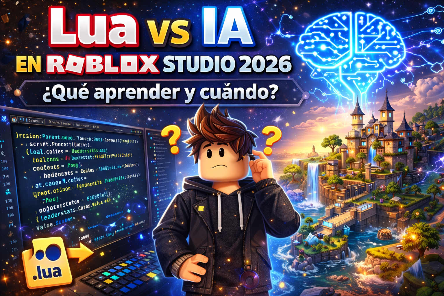 Lua vs IA en Roblox Studio 2026: Comparativa