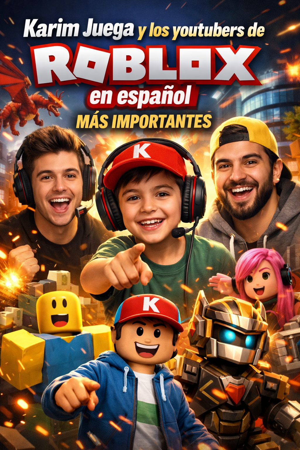 Karim Juega y YouTubers de Roblox en Español