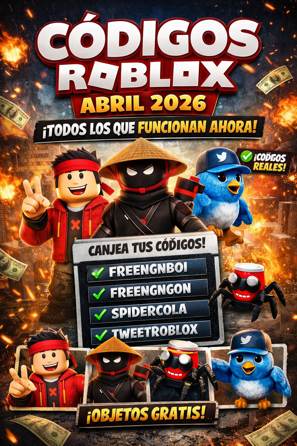 Códigos Roblox Abril 2026 ✅ TODOS los que Funcionan